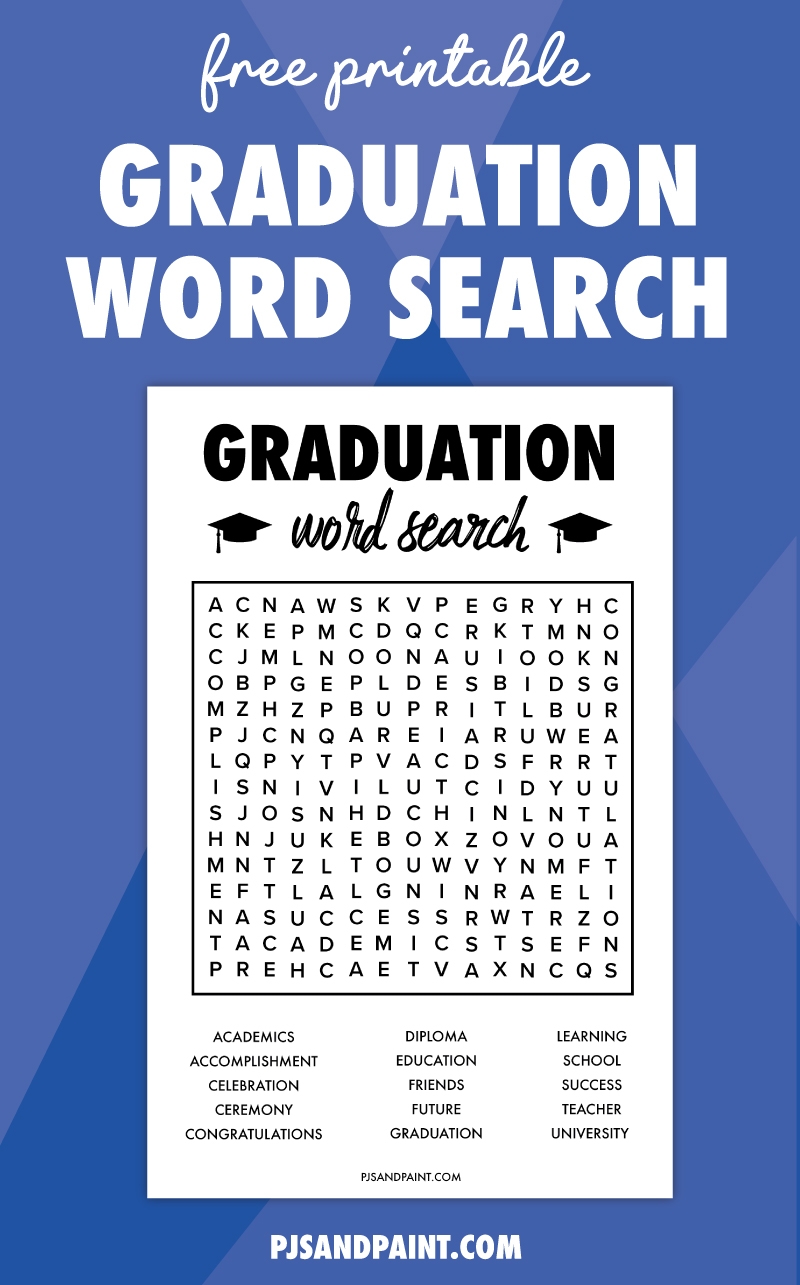 Free Printable Graduation Word Search