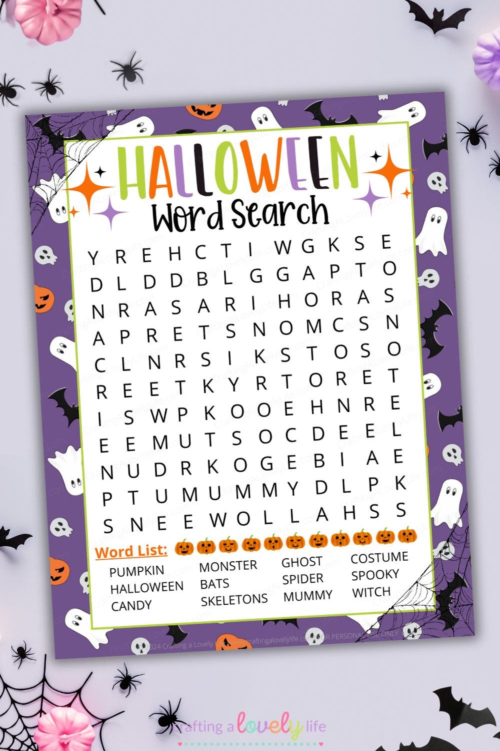 Easy Halloween Word Search Free Printable