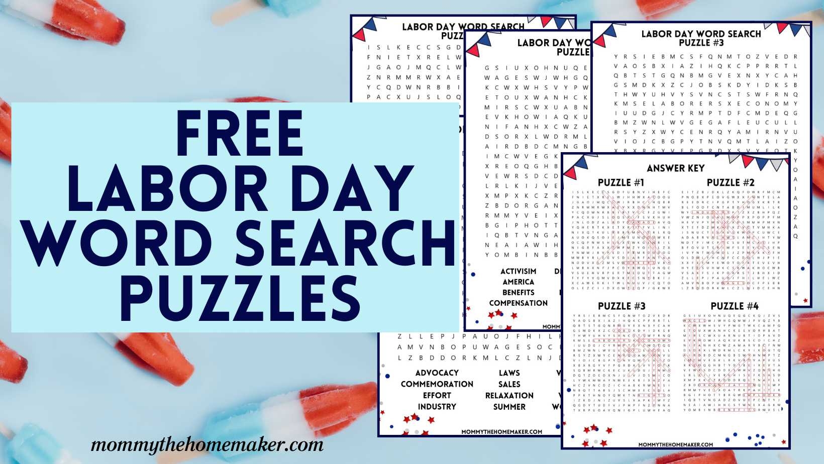 Labor Day Word Search Printable Free