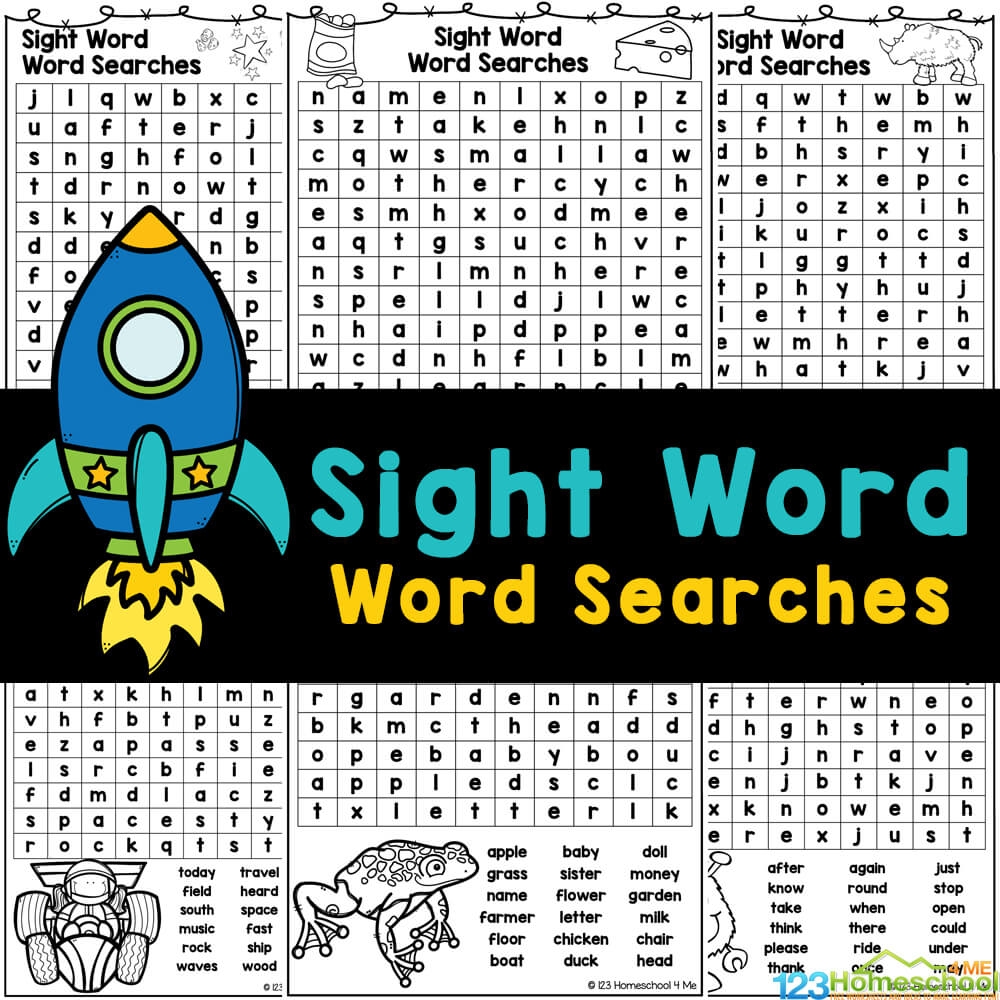 Free Printable Sight Word Word Search