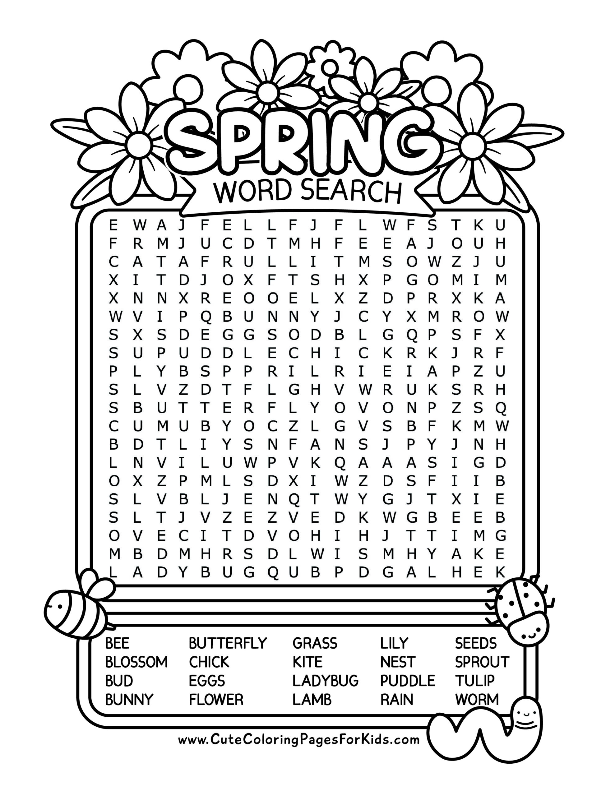 Free Word Search Printable For Students