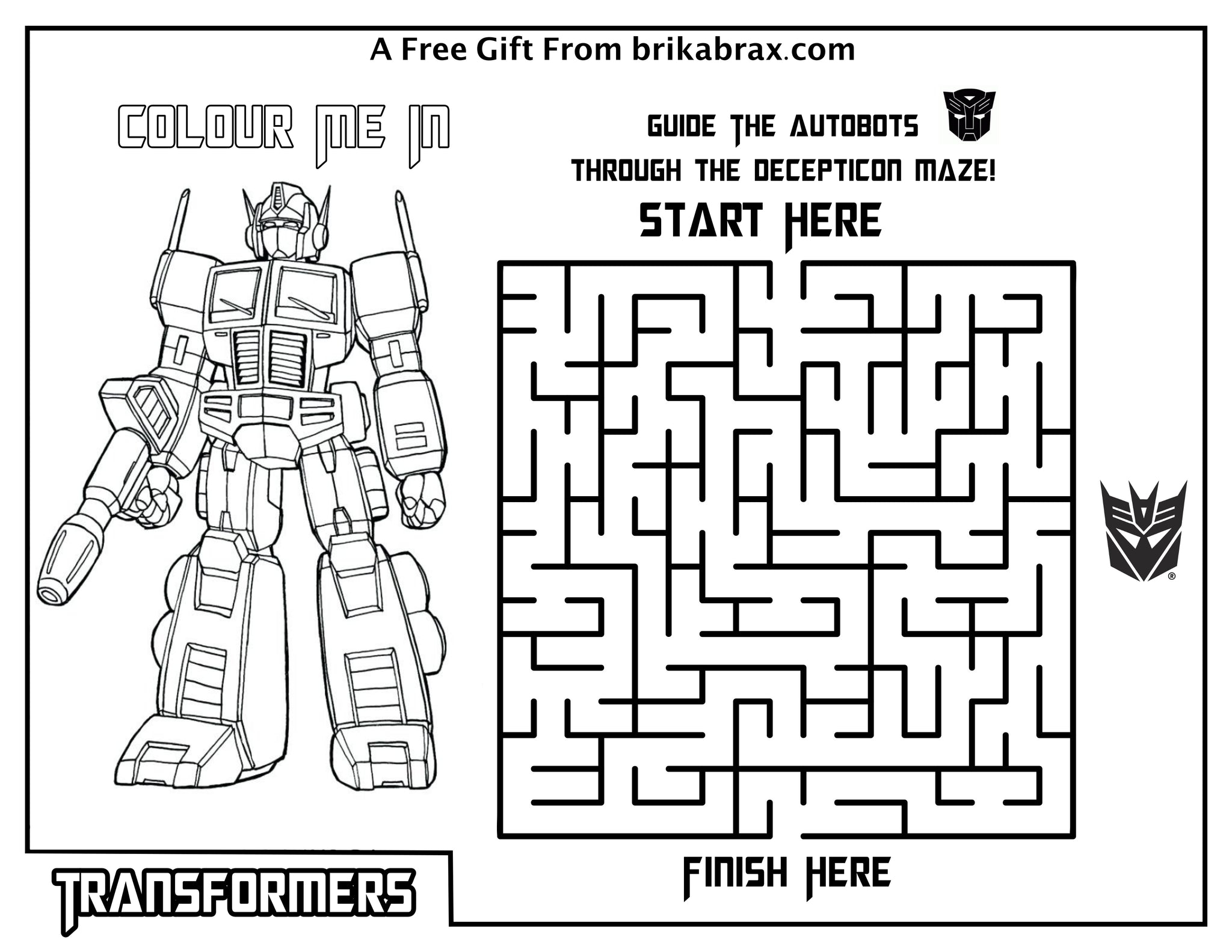Transformers Word Search Printable