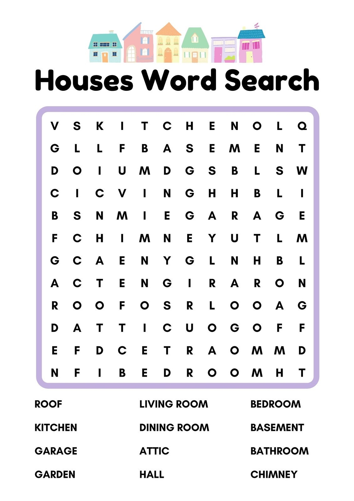 Esl Word Search Puzzles Printable