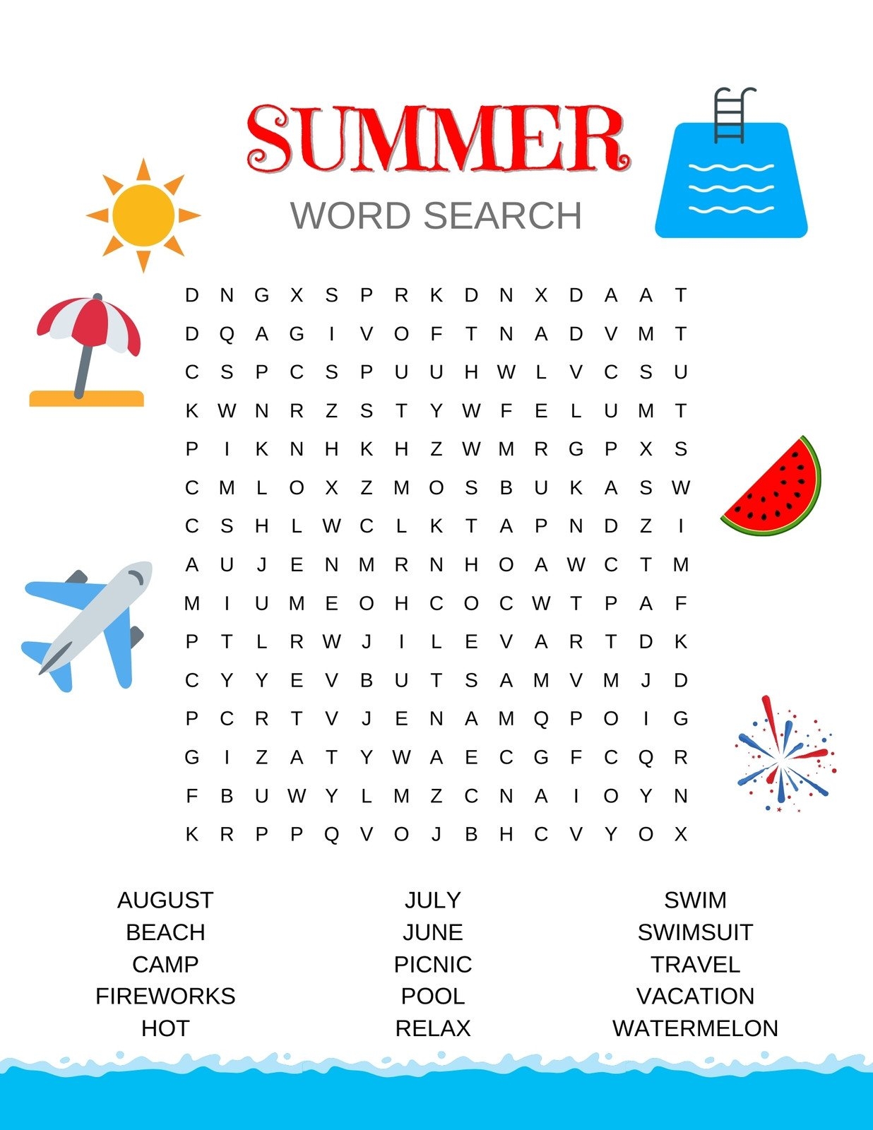 Free Word Search Printable Worksheets