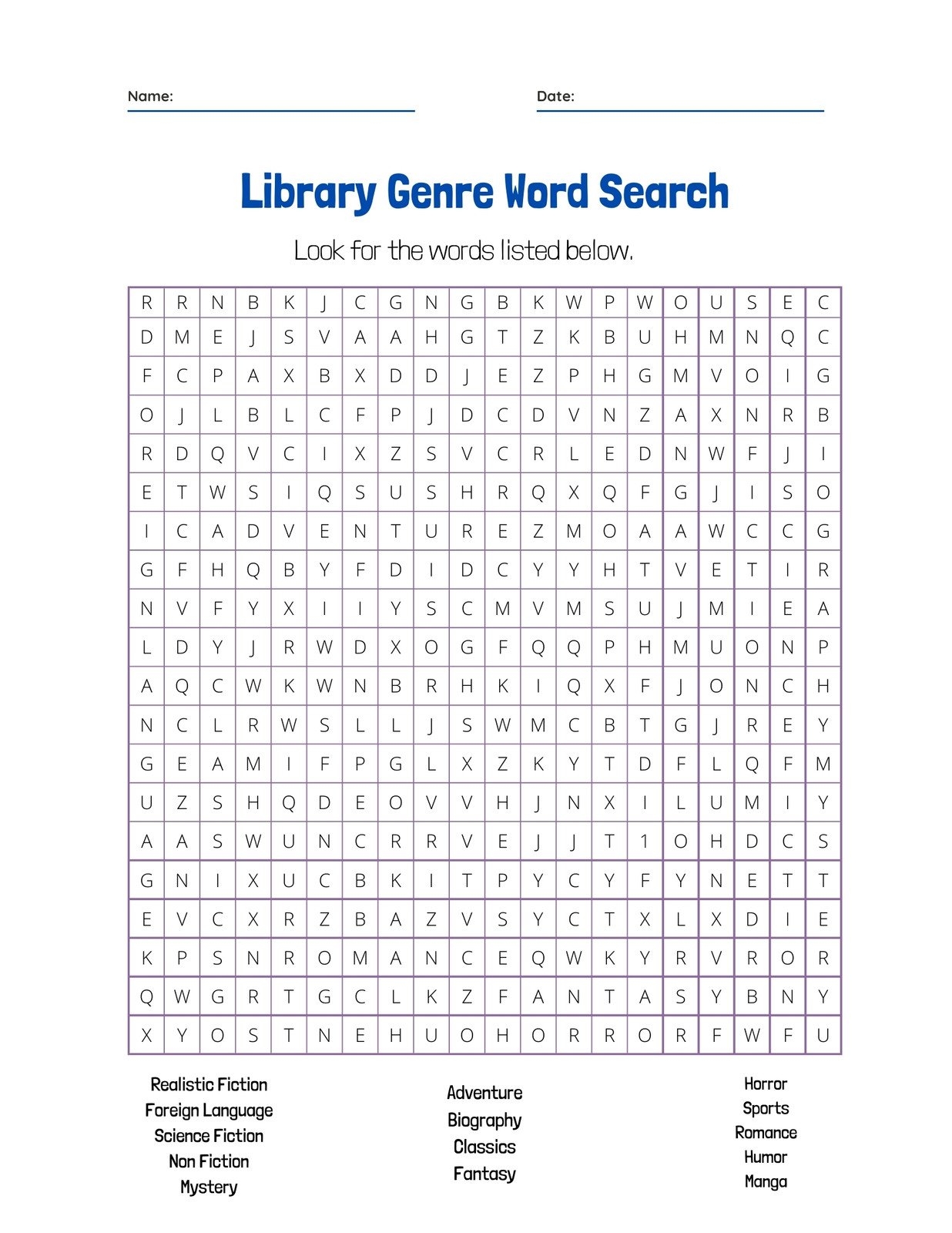 Free Printable Word Search Worksheet Templates Canva