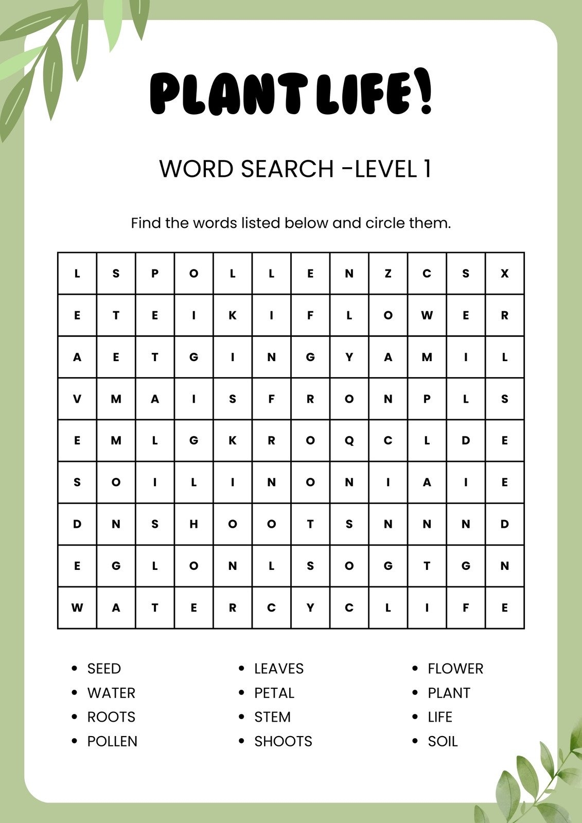 Free Printable Word Search Worksheet Templates Canva Worksheets Library