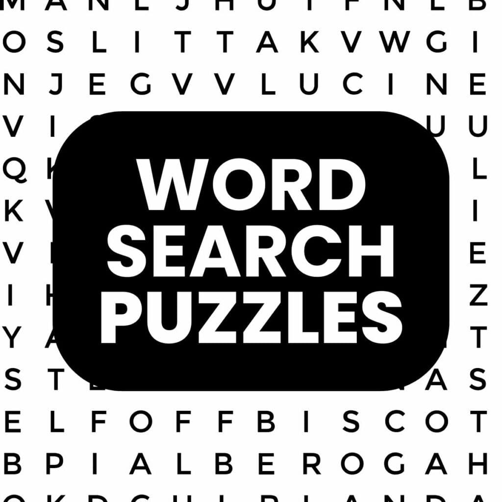 Free Printable Themed Word Search Puzzles