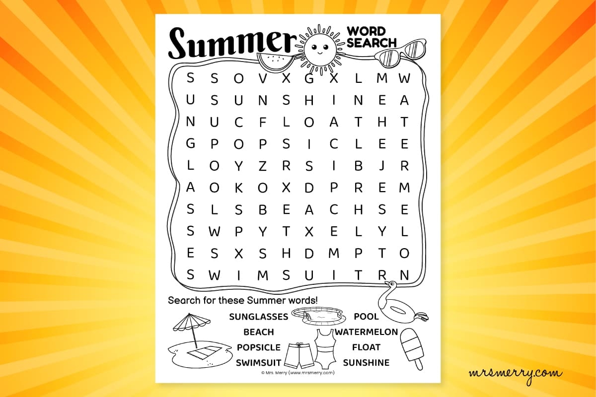 Word Search Pages Printable