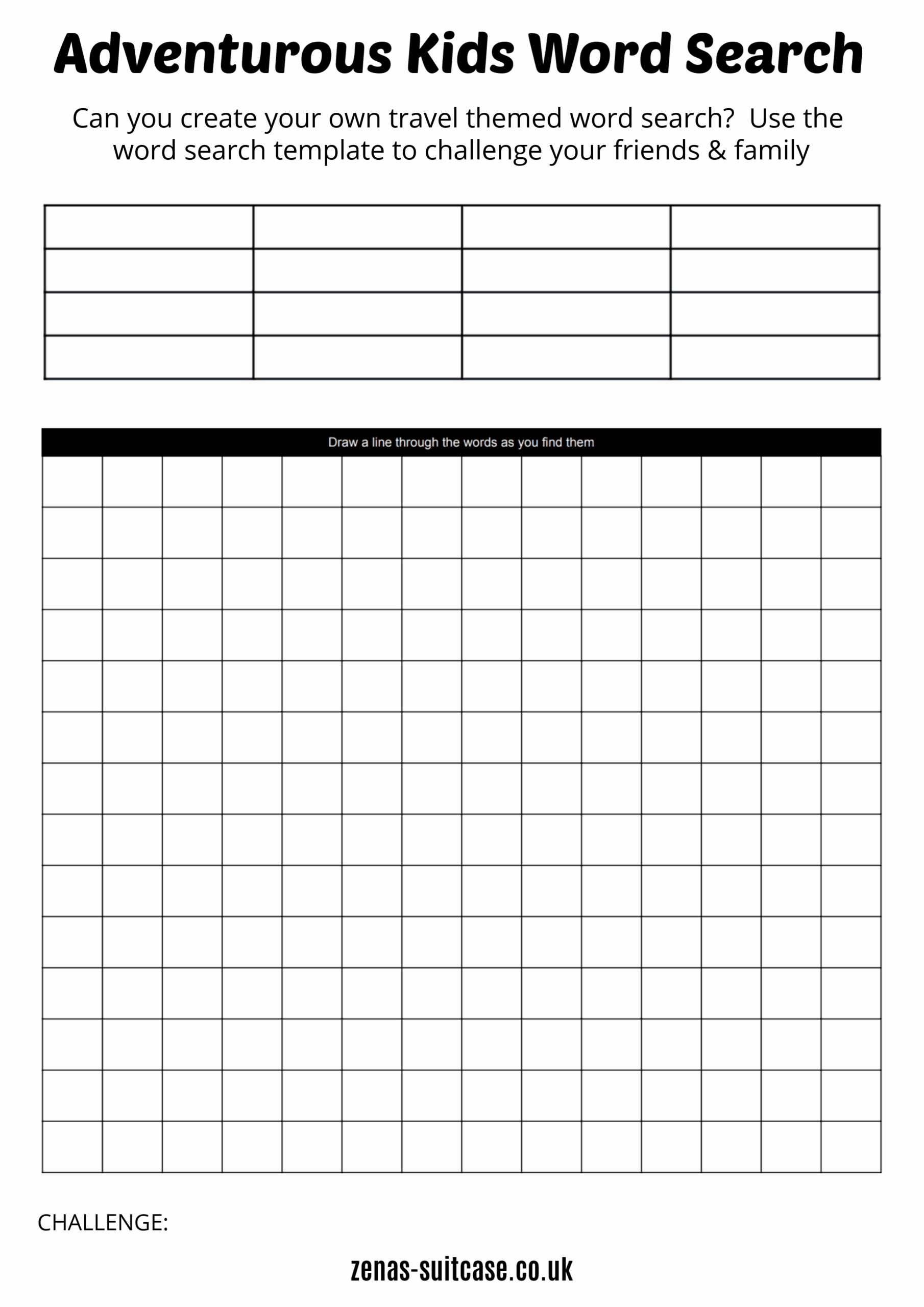 Create A Printable Word Search
