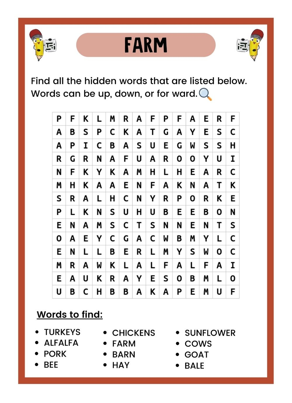 Free WORD SEARCH Puzzles For Download PDF And Print