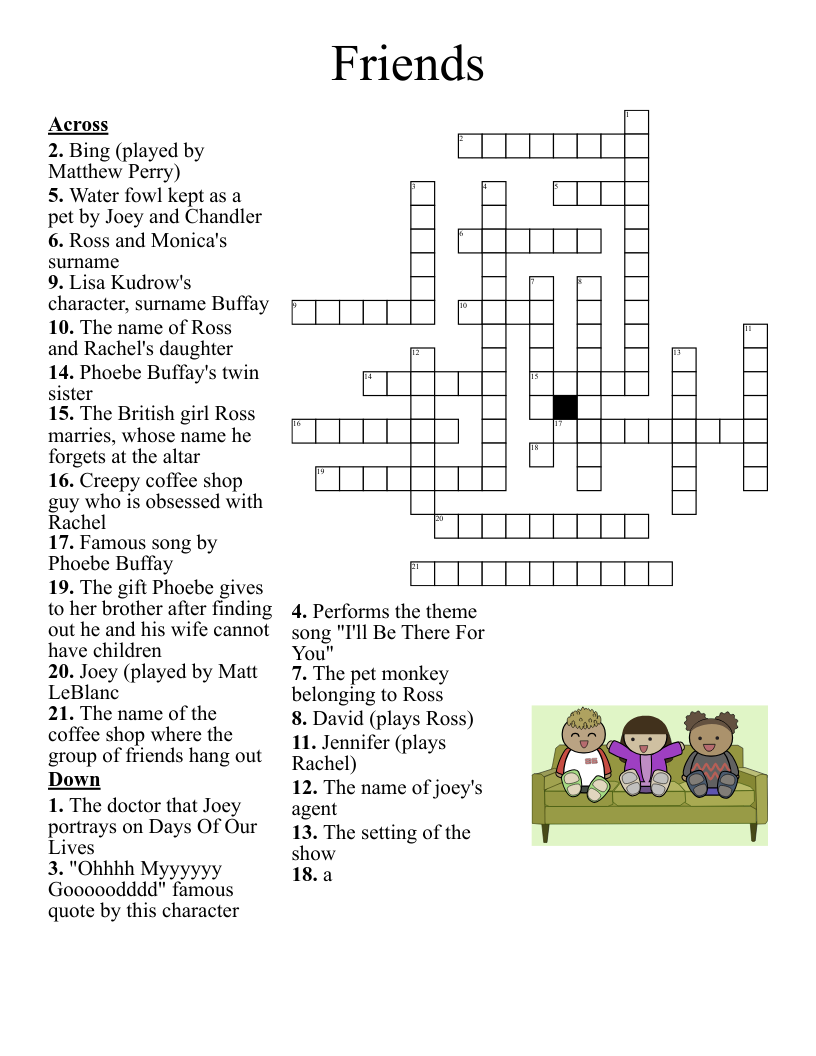 Friends TV Show Word Scramble WordMint