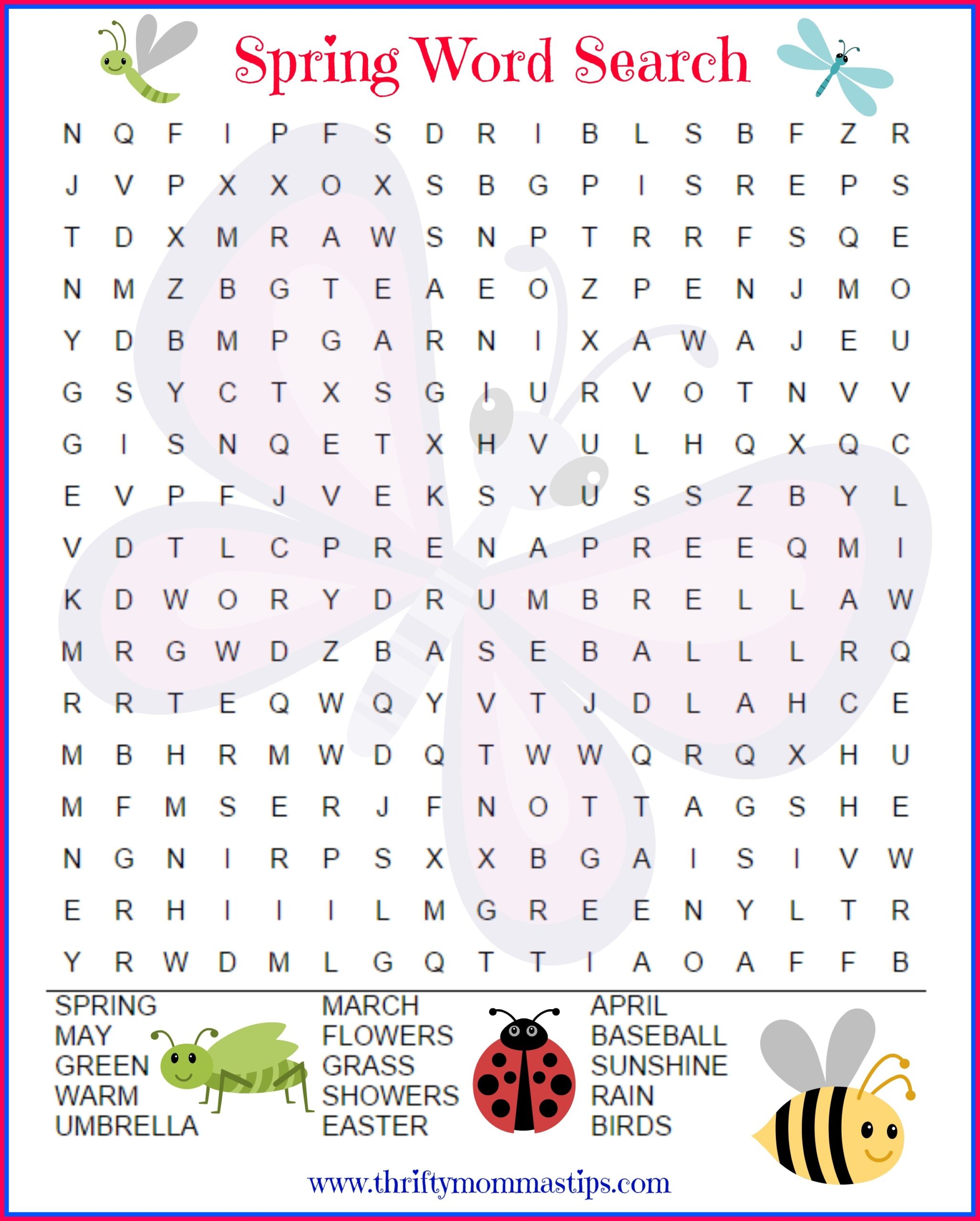 Free Fun Word Search Printable