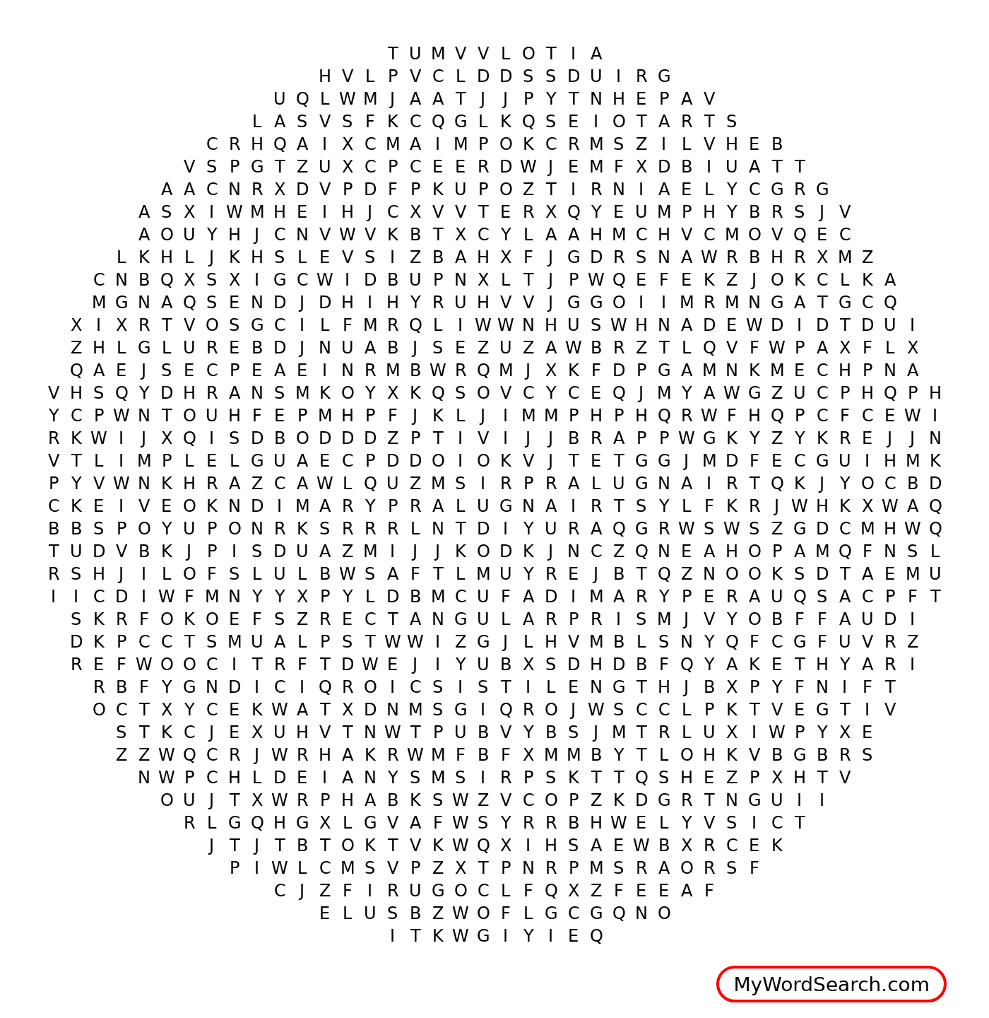 Geometry Word Search