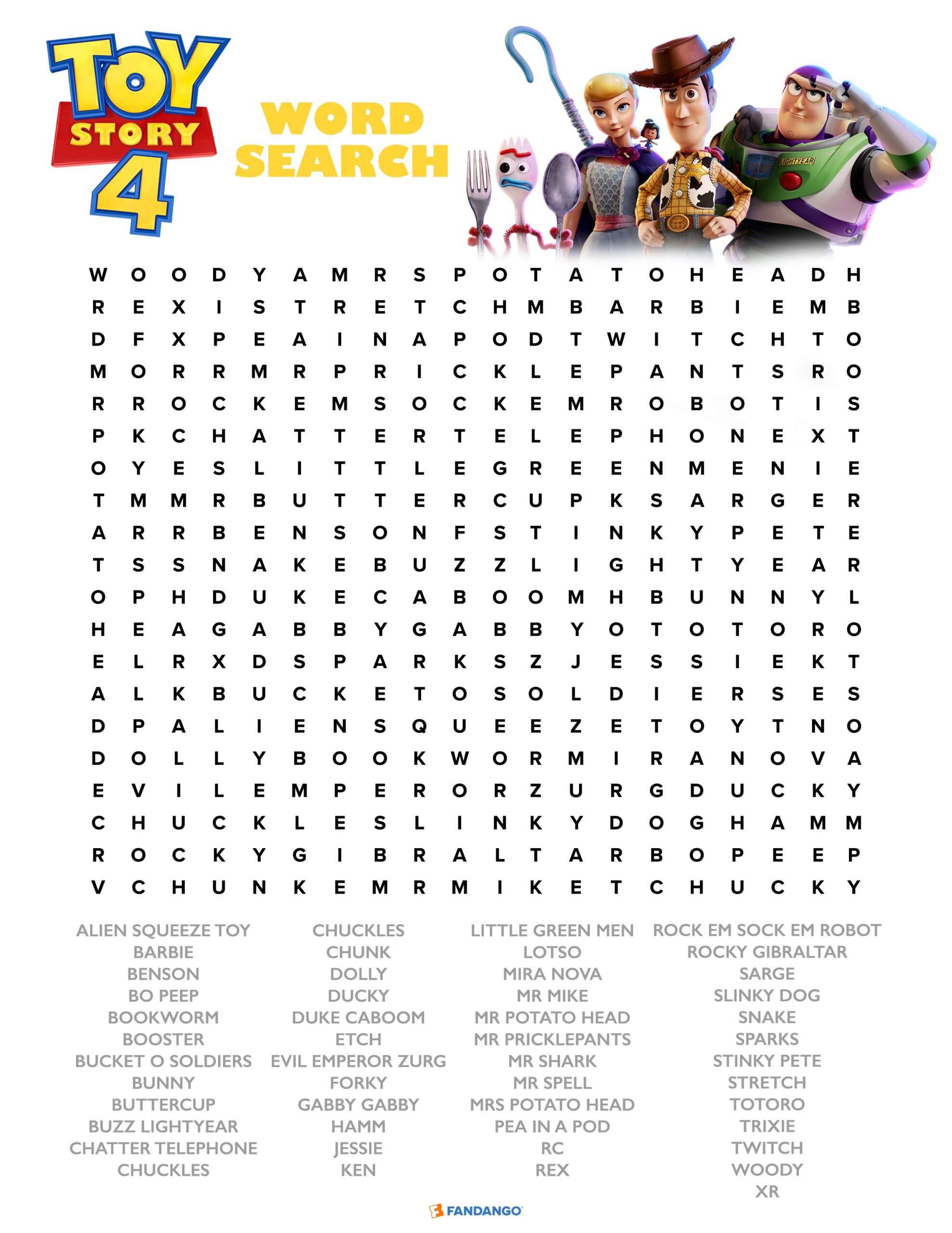 Get Creative With Toy Story 4 Activity Sheets Fandango
