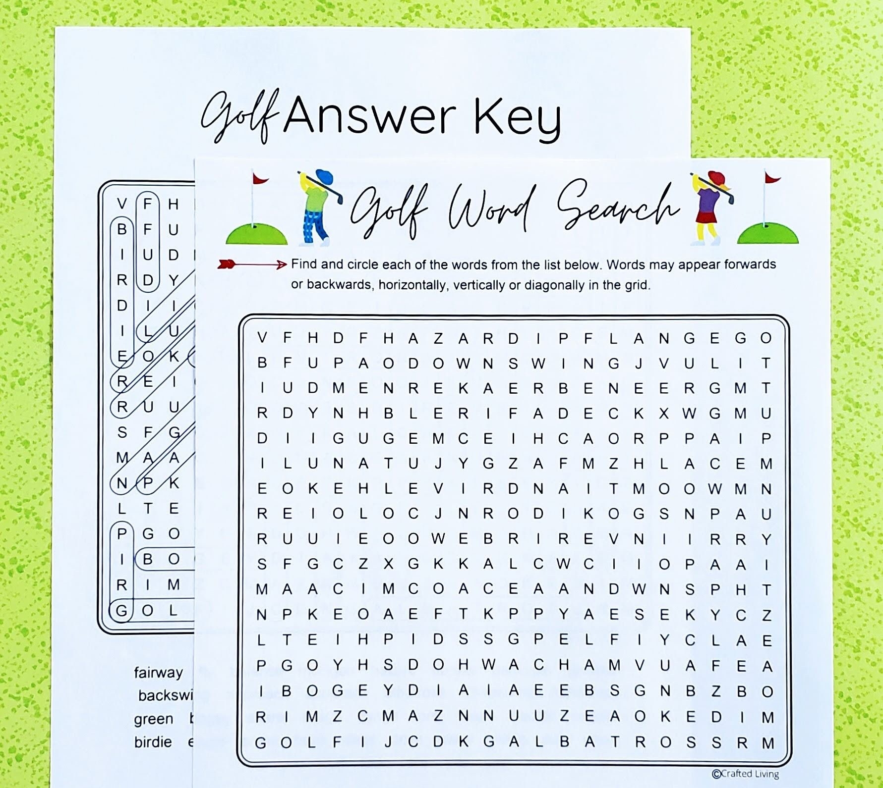 Golf Printable Word Search Sports Word Puzzle Party Game Brain Teaser Game Classroom Home School Family Activity Vocabulary Game Etsy Canada