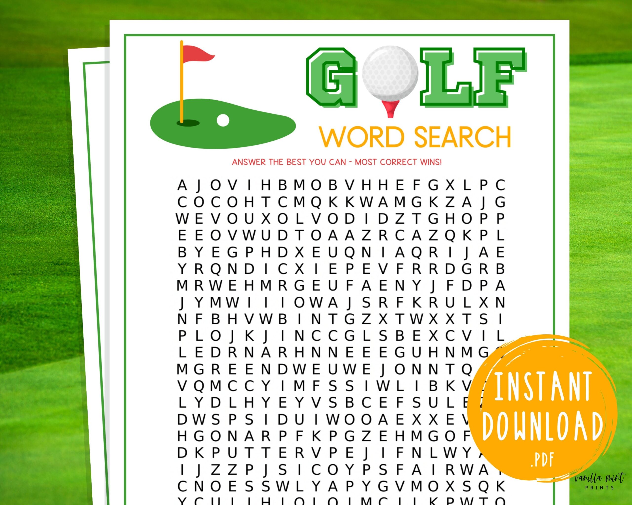 Golf Word Search Game Printable Golf Team Party Games Masters Golf Tournament Games For Kids U0026 Adults Golf Activities Golf Birthday Etsy Australia