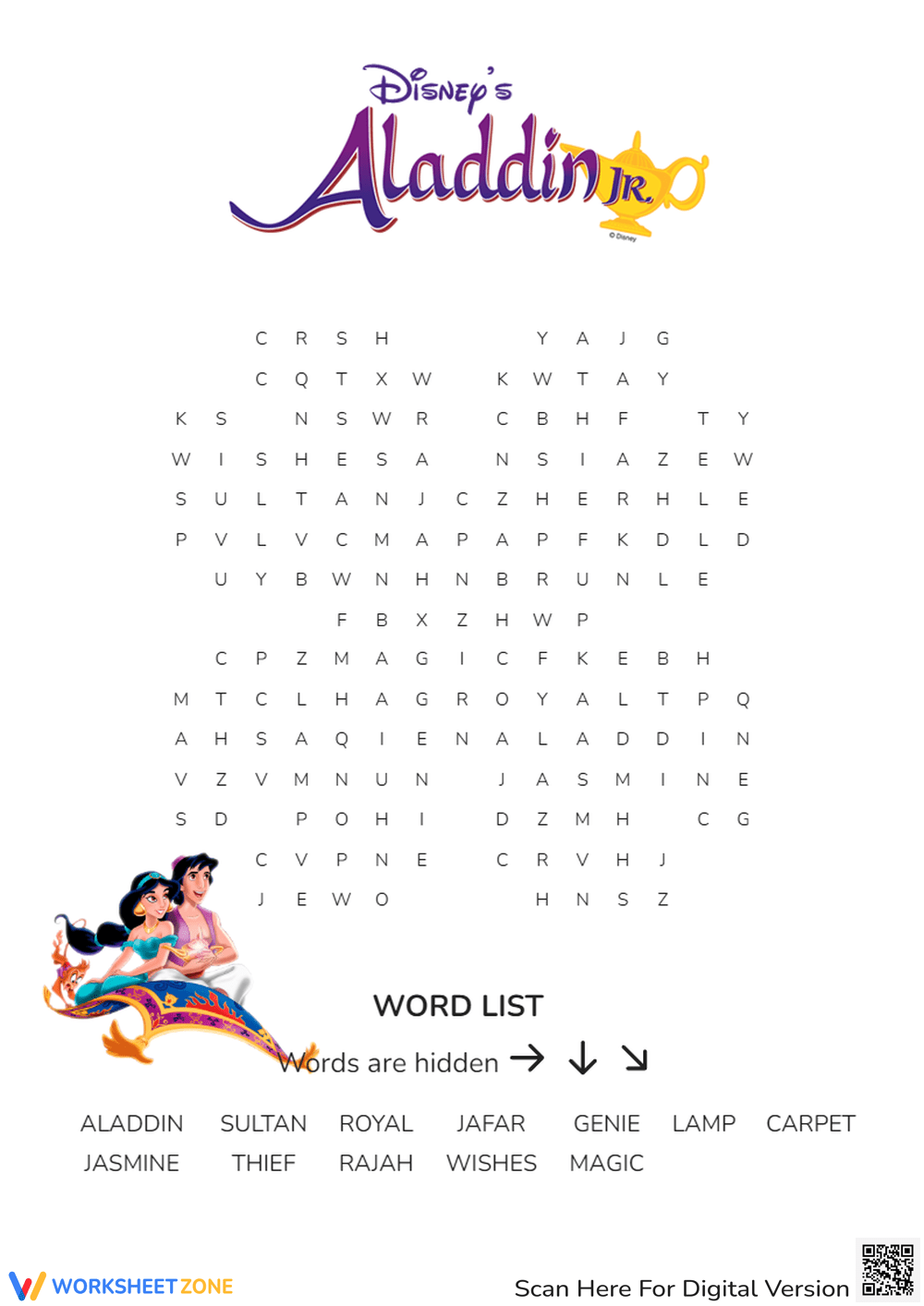 Grade 1 Disney Word Search