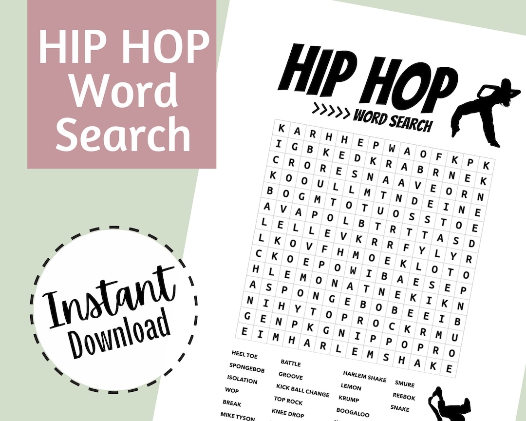 Dance Word Search Printable