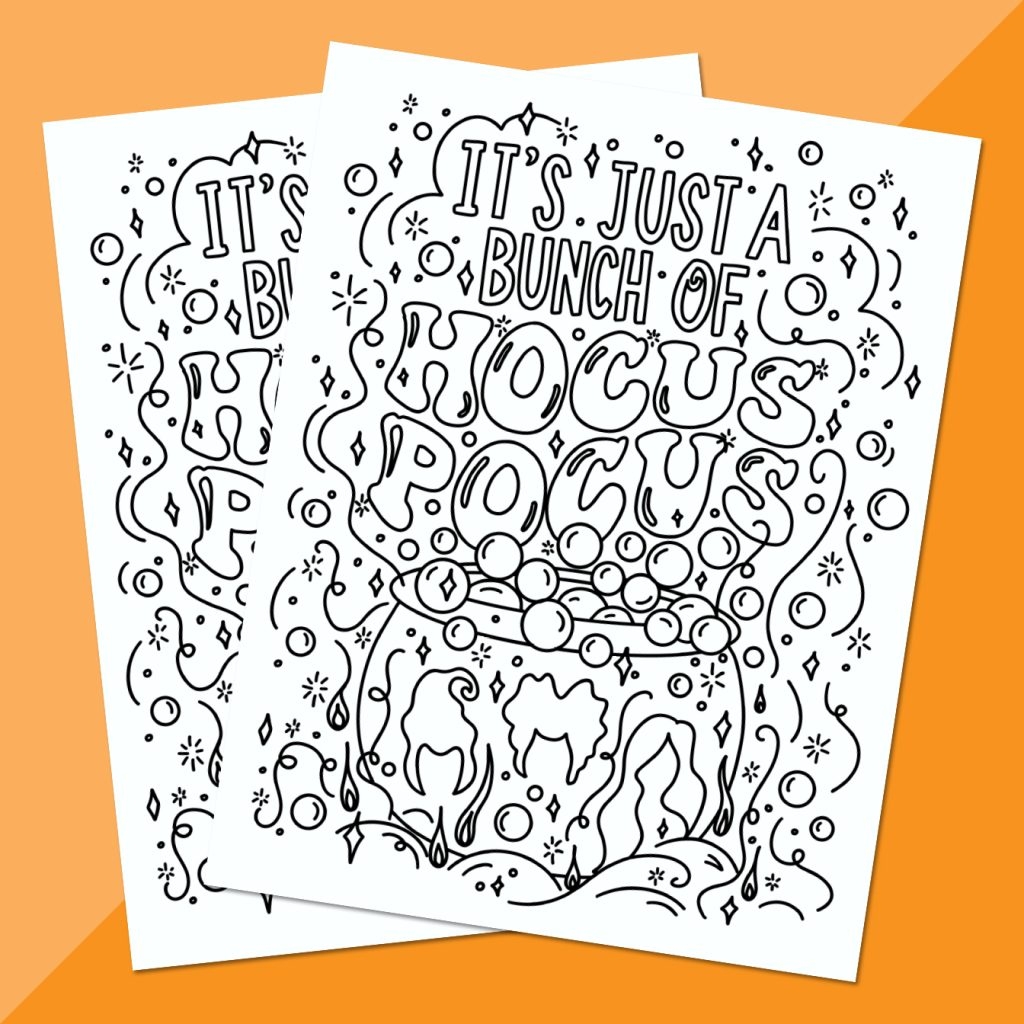 Hocus Pocus Coloring Page Free Printable Once Upon A Theme Park