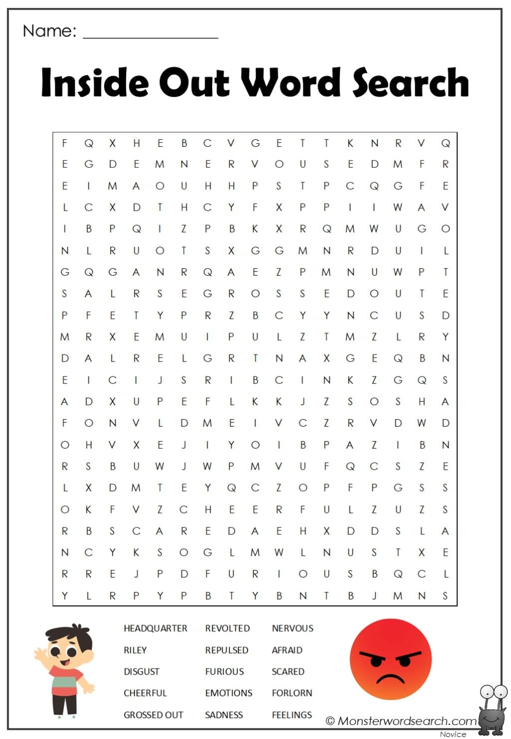 Inside Out Word Search Monster Word Search