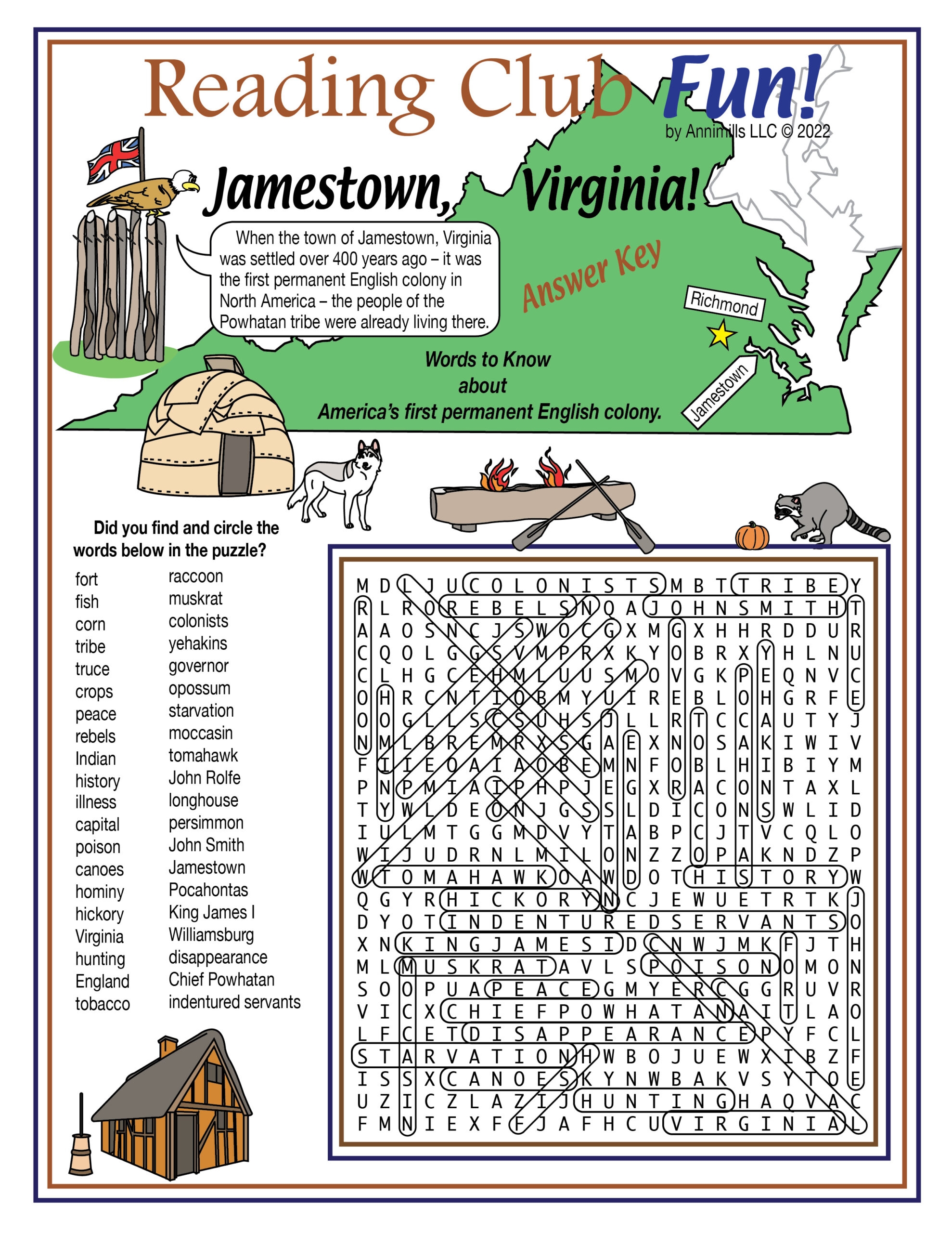 Printable Word Search With Answers