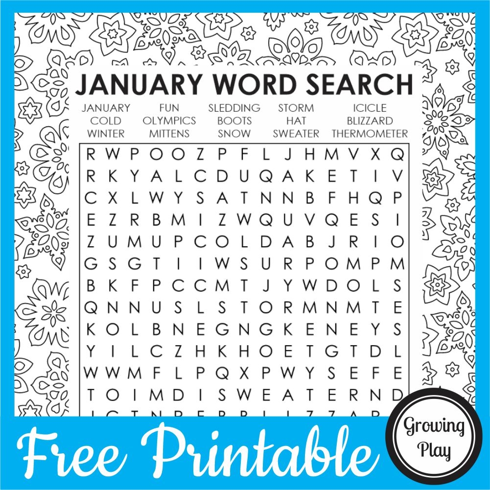 January Word Search Images square 1 Growing Play