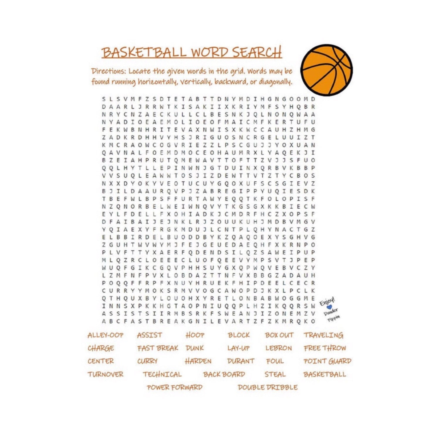 Kids Digital Word Search Kids Basketball Word Search Word Puzzles For Kids Basketball Activities For Kids Instant Download Wordsearch Etsy