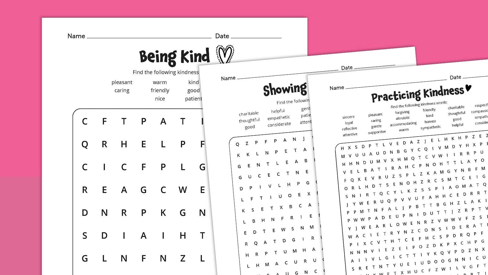 Kindness Word Search Bundle Free Download Plus Answer Key Kindness Word Search Bundle Free Download Plus Answer Key