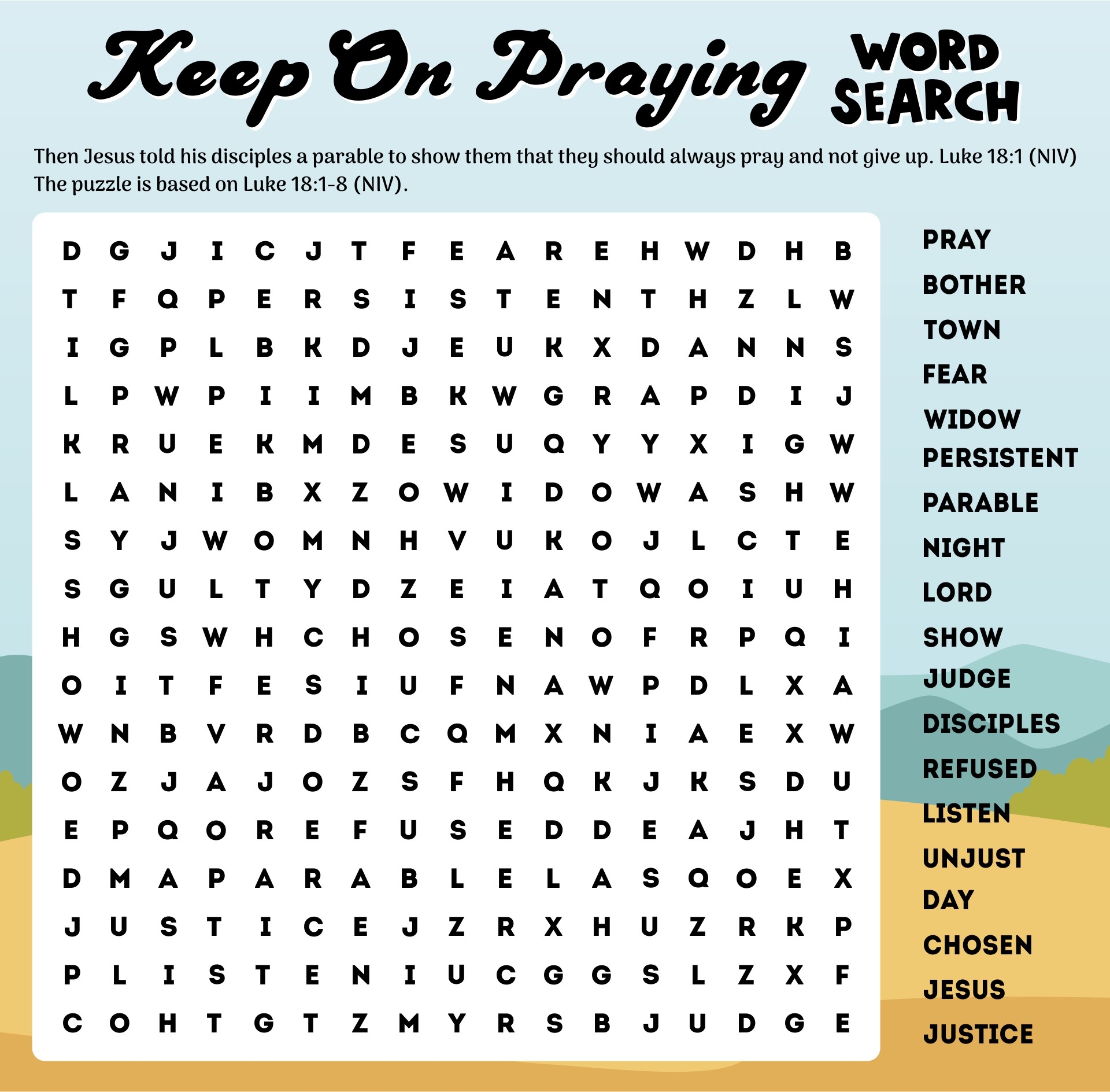 LDS Prayer Word Search 10 Free PDF Printables Printablee Worksheets Library
