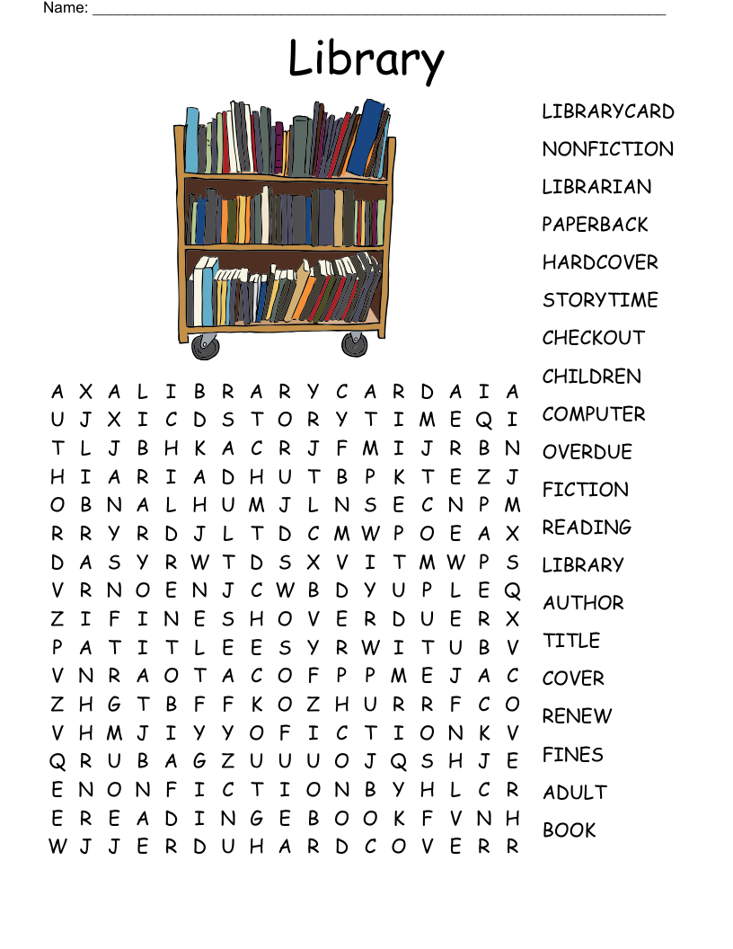 Library Word Search WordMint