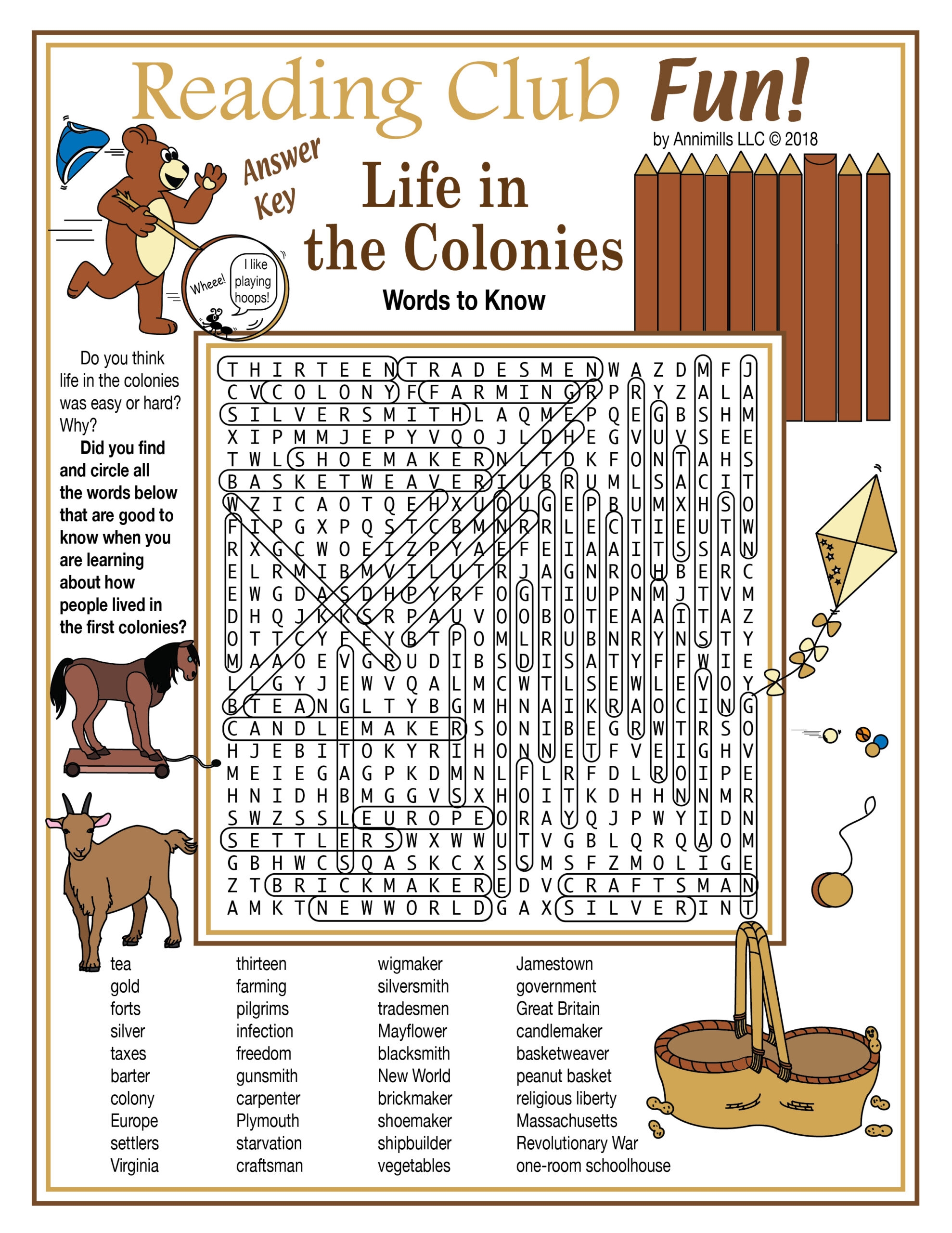 American History Word Search Printable