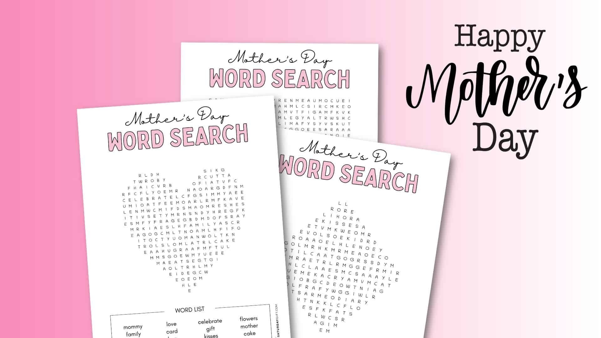Free Printable Mothers Day Word Search