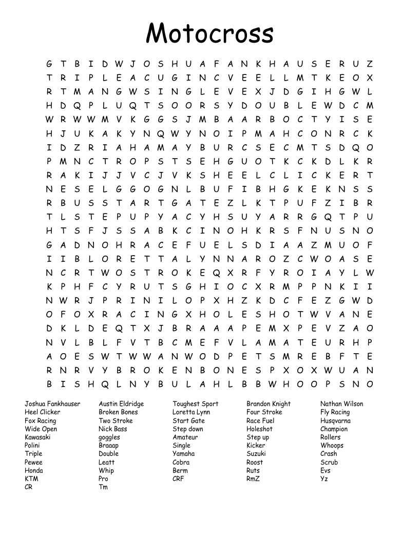 Kentucky Derby Word Search Printable