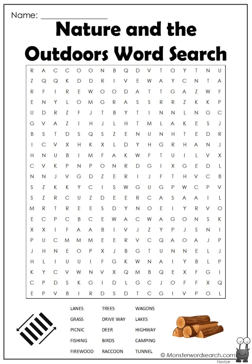 Nature Word Search Printable
