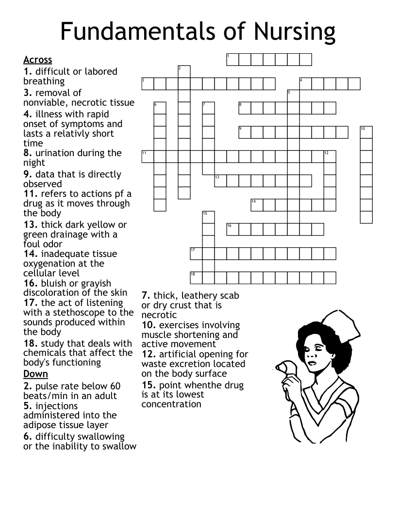 Nursing Word Search Puzzles Printable