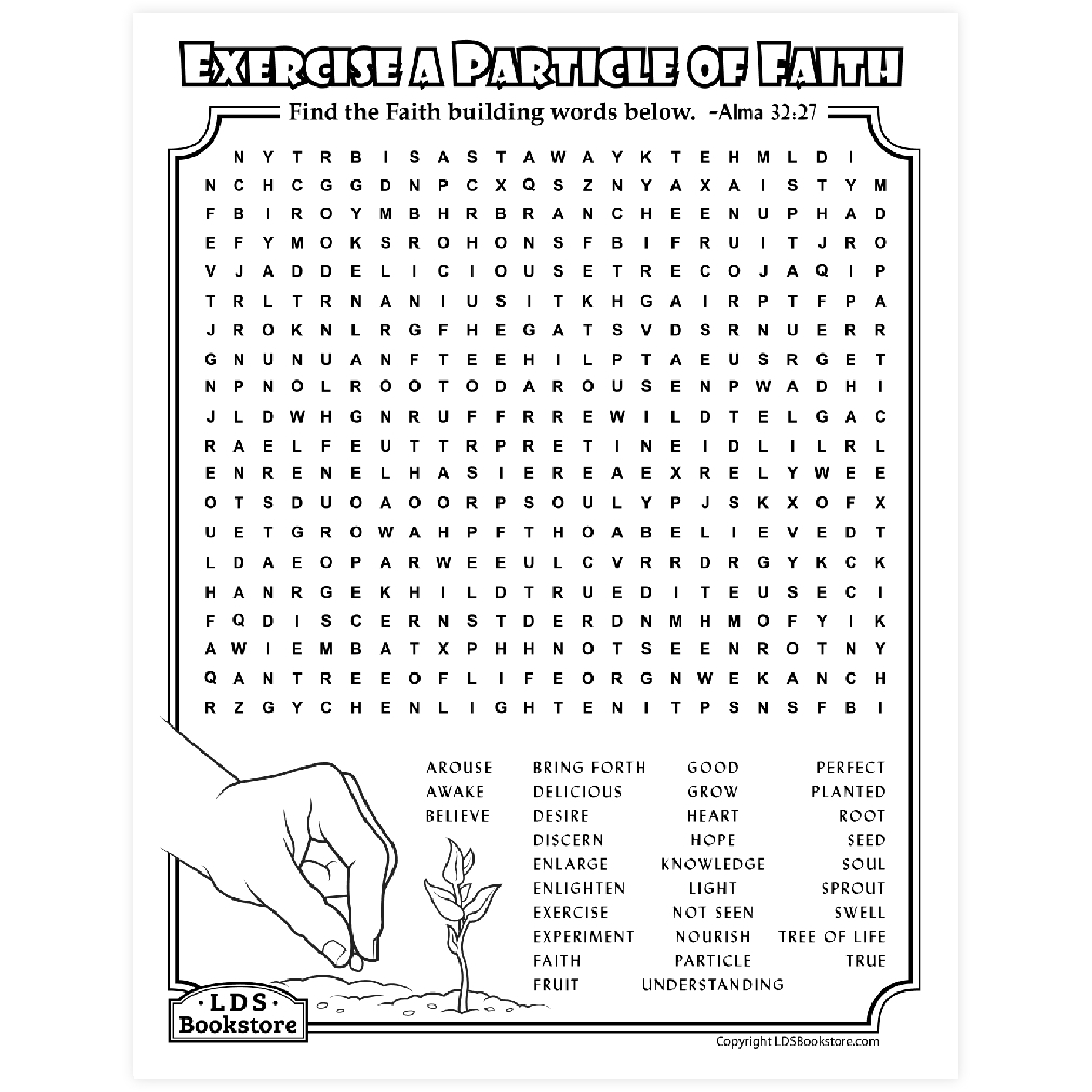 Faith Word Search Printable