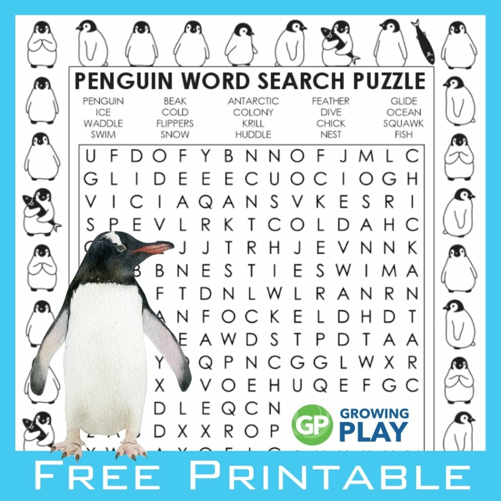 Penguin Word Search Printable