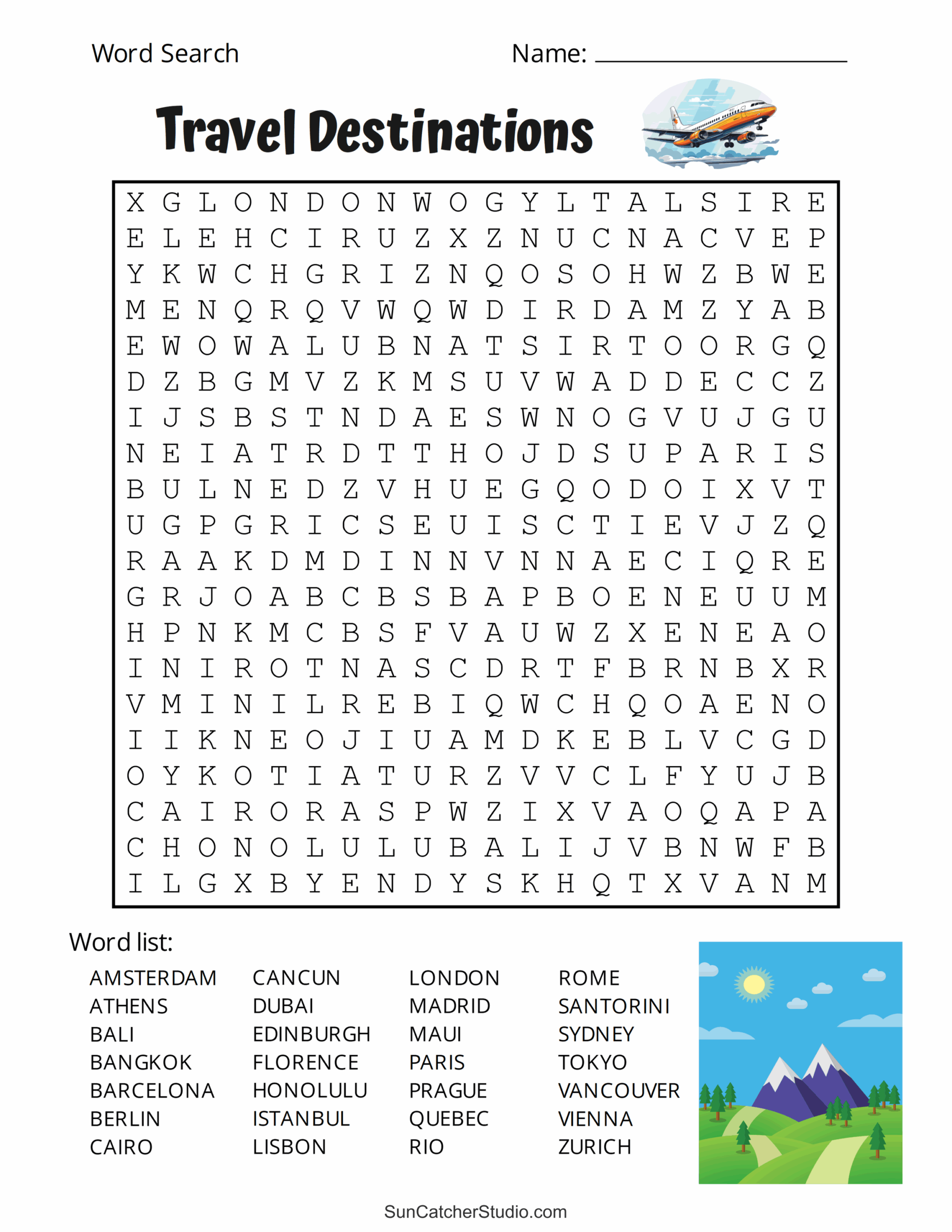 Word Search Printable For Adults Pdf