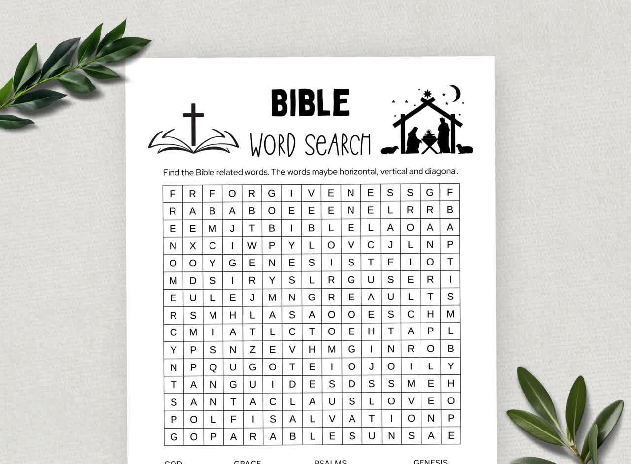 Word Search Christian Printable