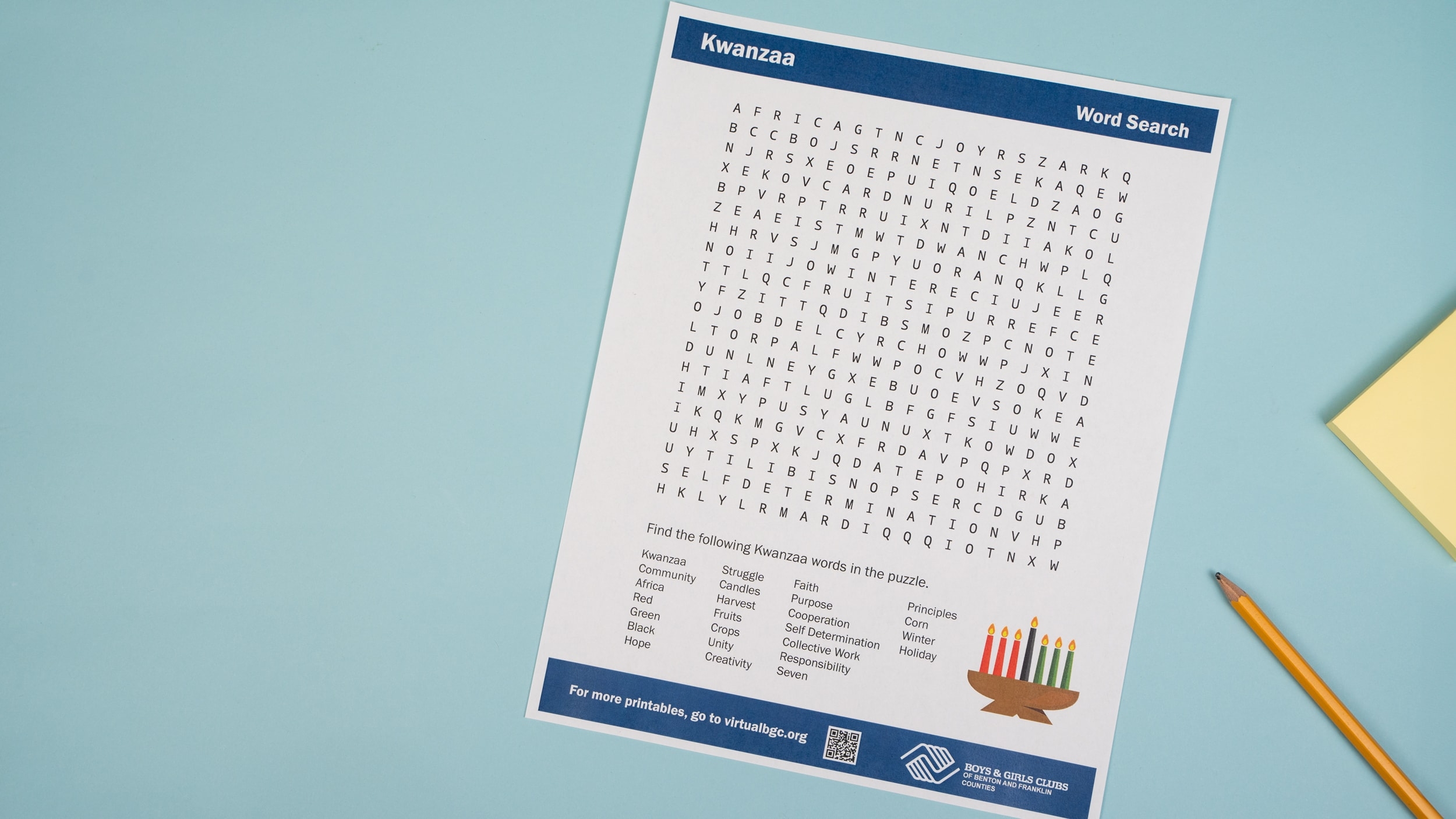 Printable Kwanzaa Word Search Virtual Club