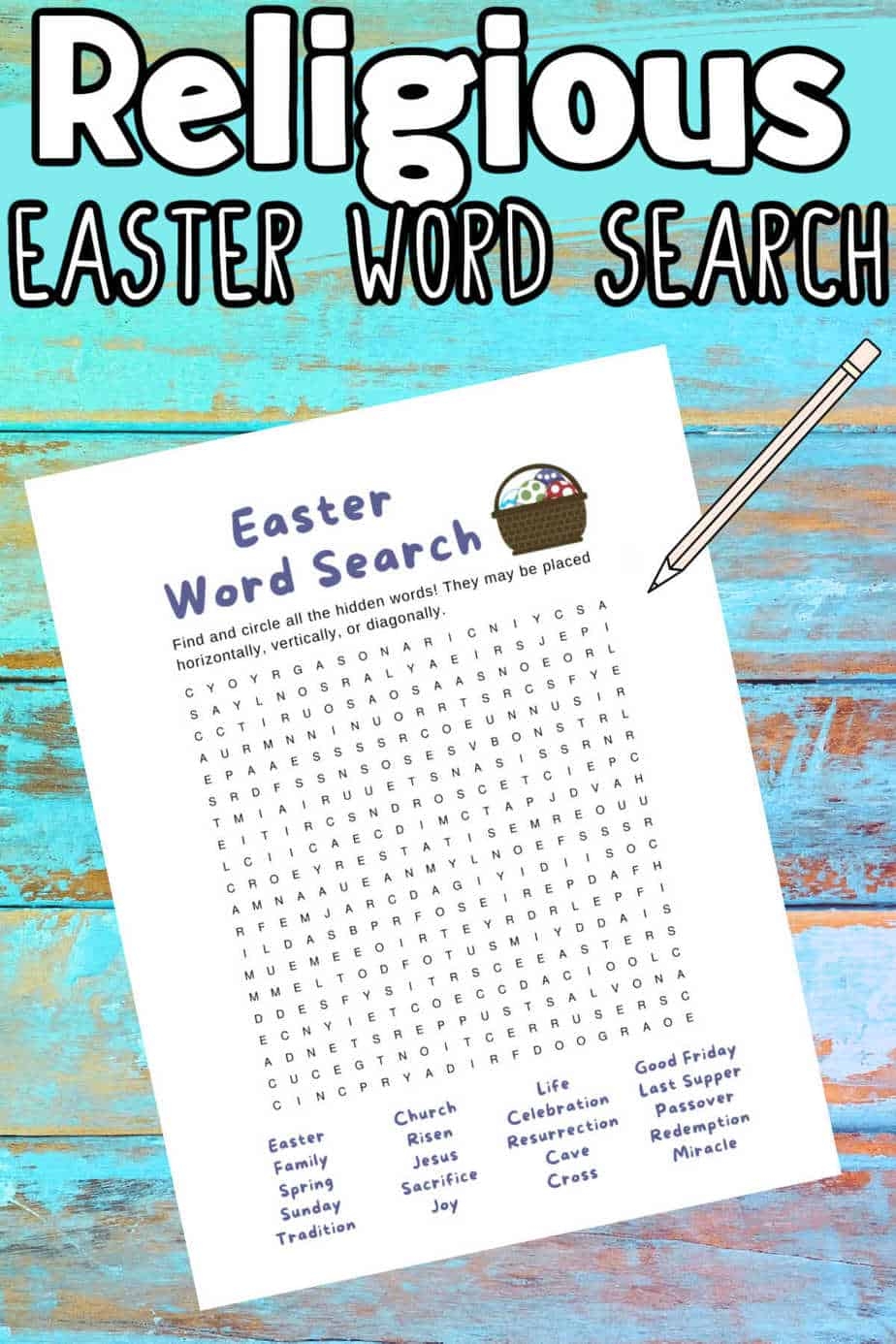 Christian Easter Word Search Printable