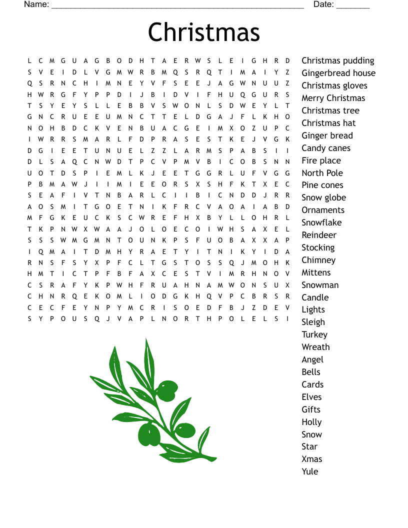 Santa s Workshop Hard Word Search WordMint