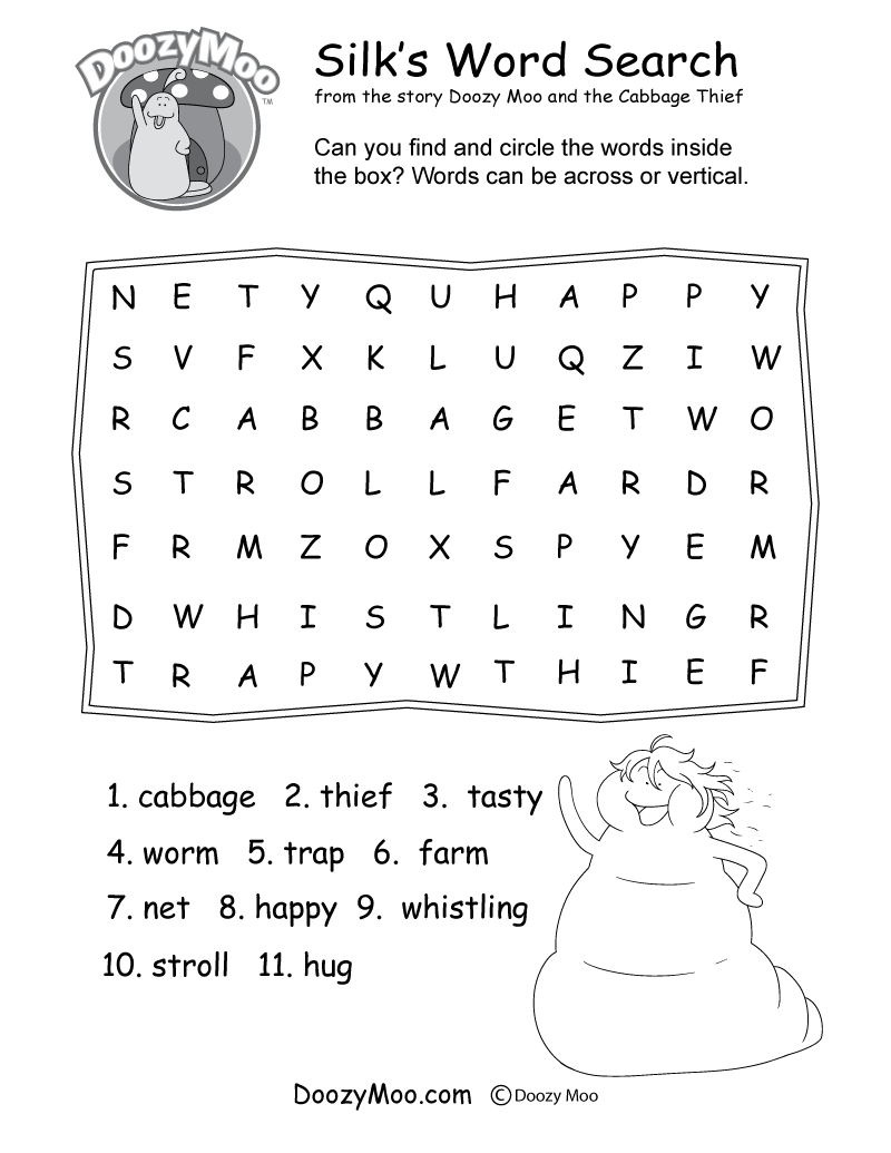 Silk s Word Search Worksheet Free Printable 