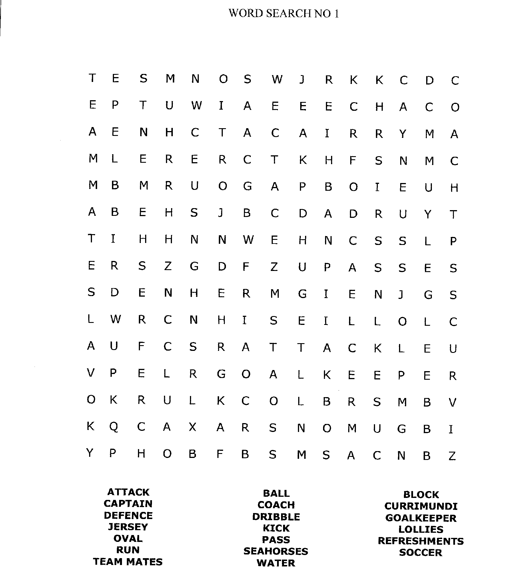 Soccer Word Search Puzzle Worksheet Printable Worksheets Library