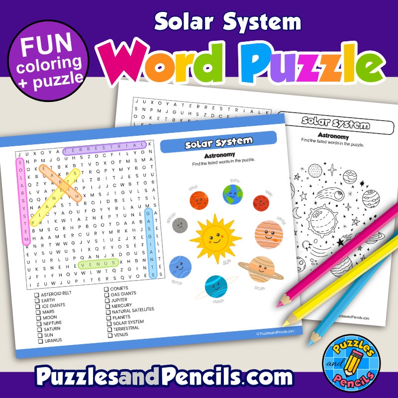 Printable Solar System Word Search