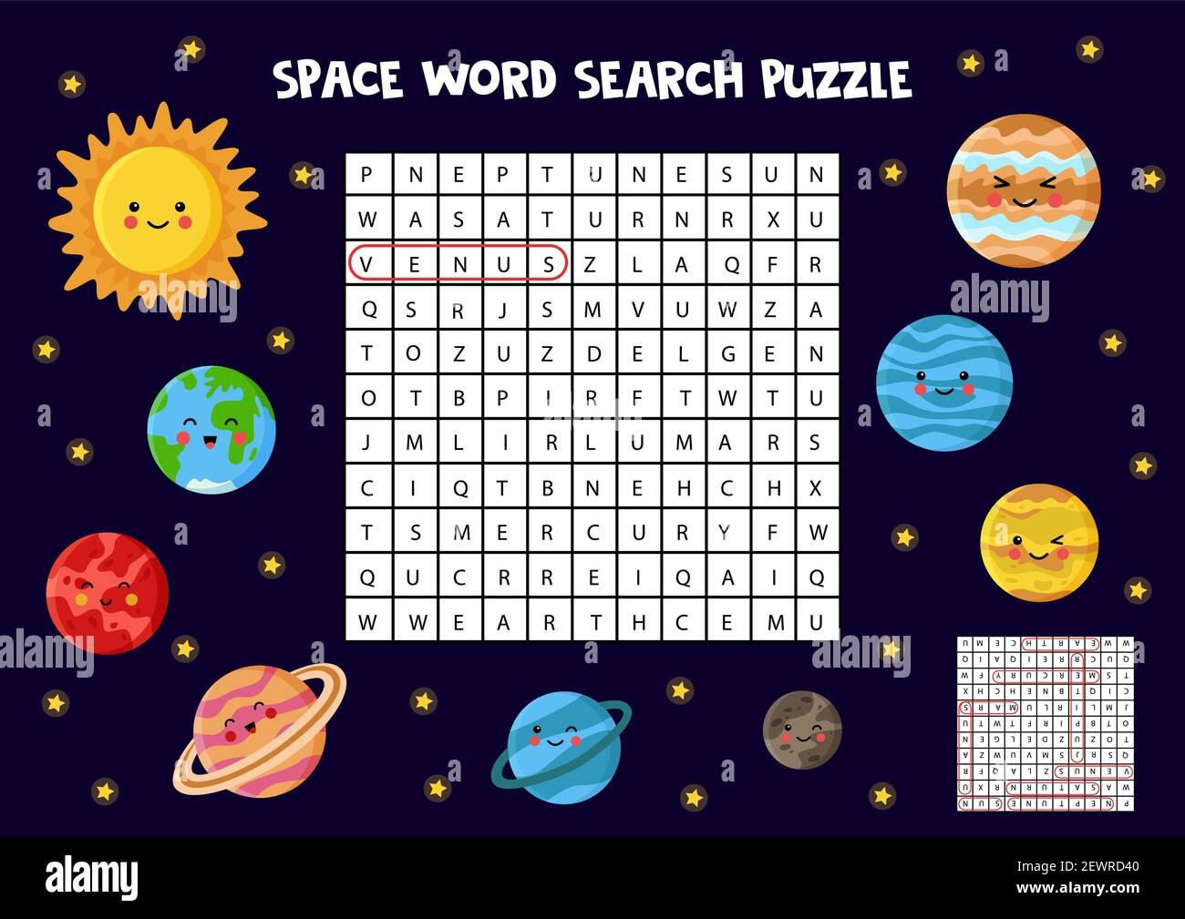 Word Search Solar System Printable