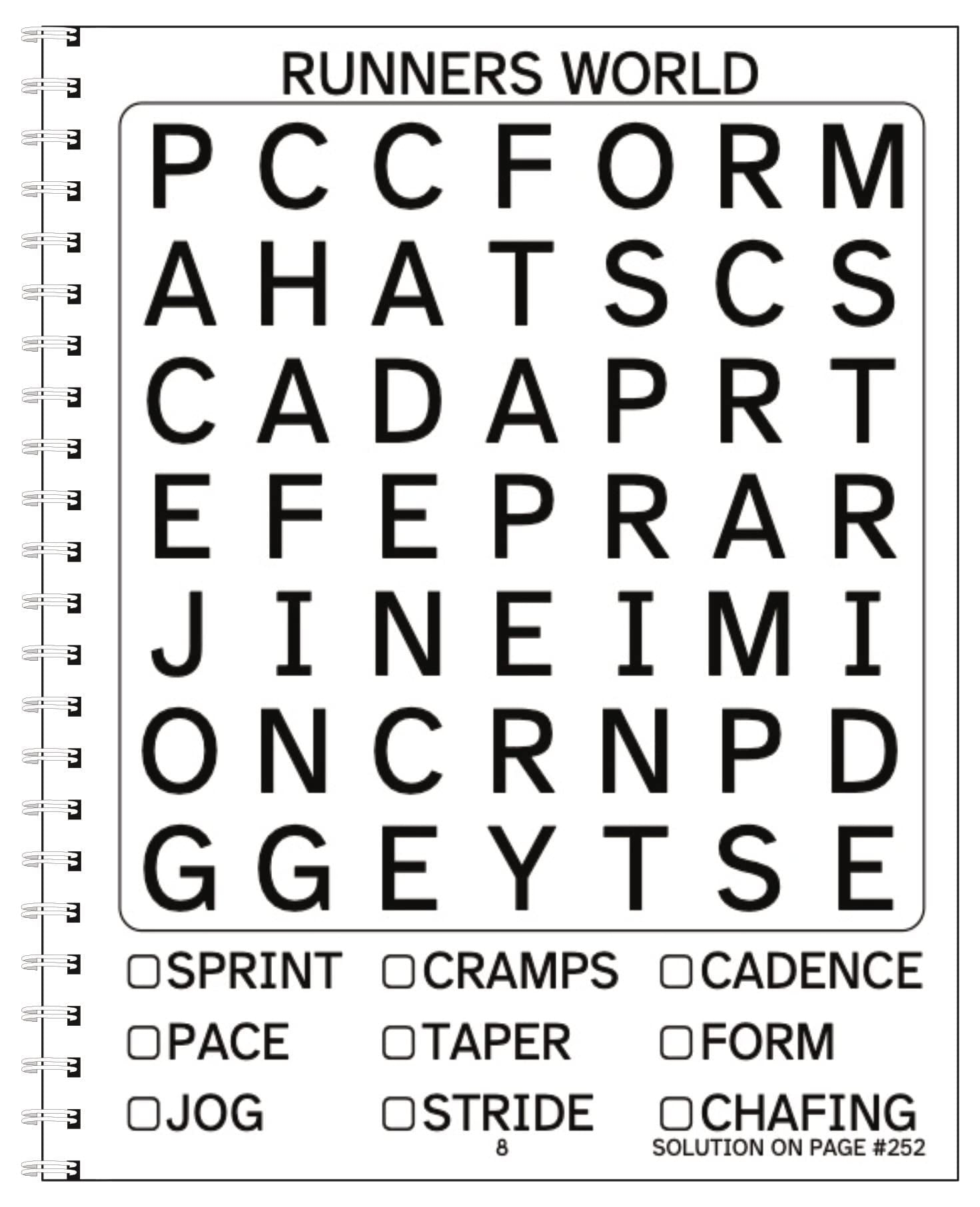 Spiral Bound Word Search Puzzles For Seniors Jumbo Print Edition 