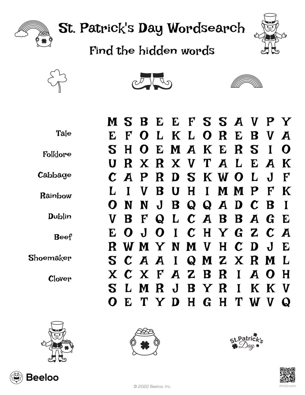 St Patricks Day Word Search Printable