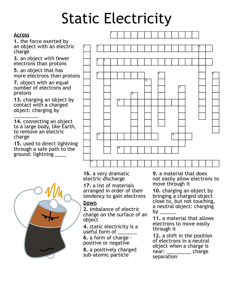 Static Electricity Word Search WordMint