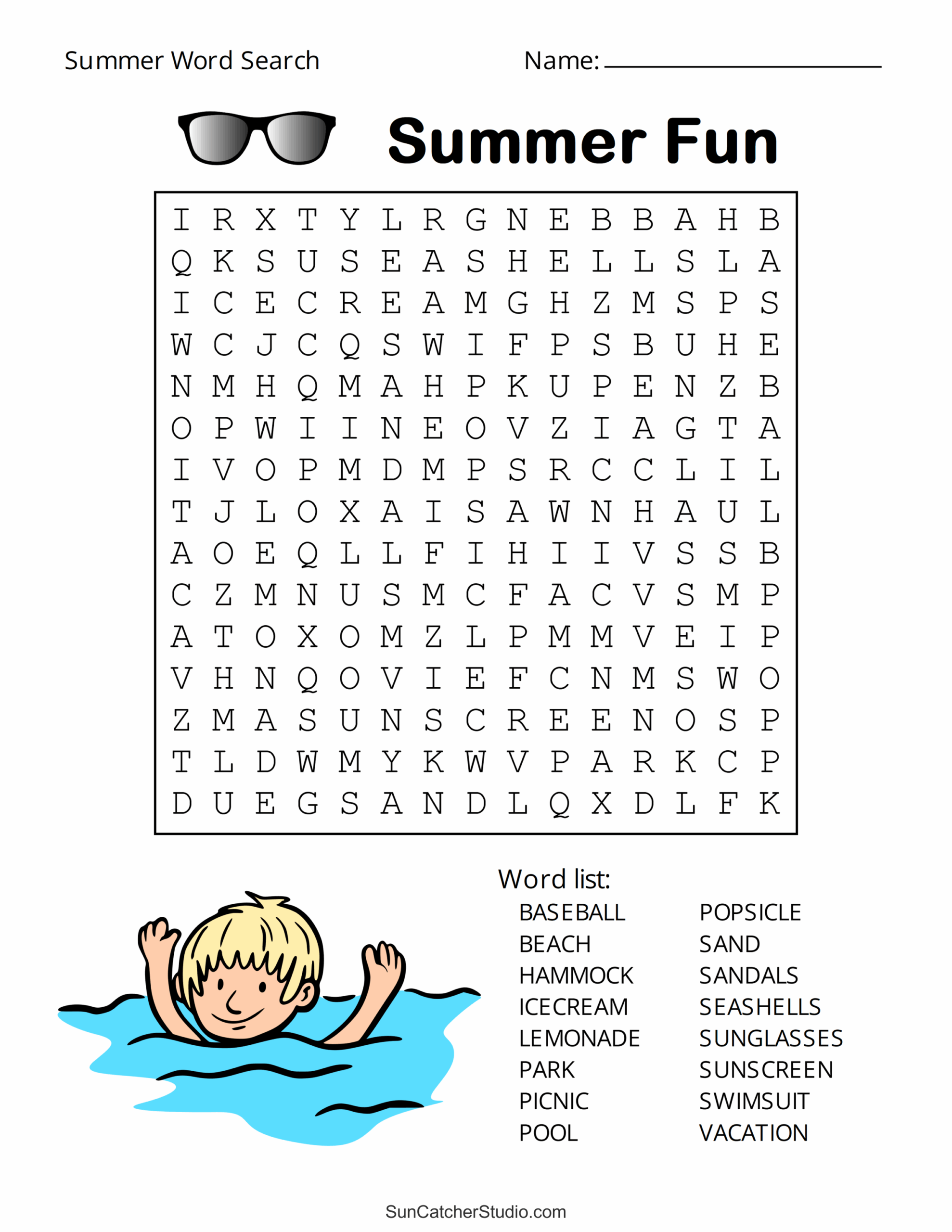 Summer Word Search Free Printable Puzzles Free Printables Monograms Design Tools Patterns U0026 DIY Projects